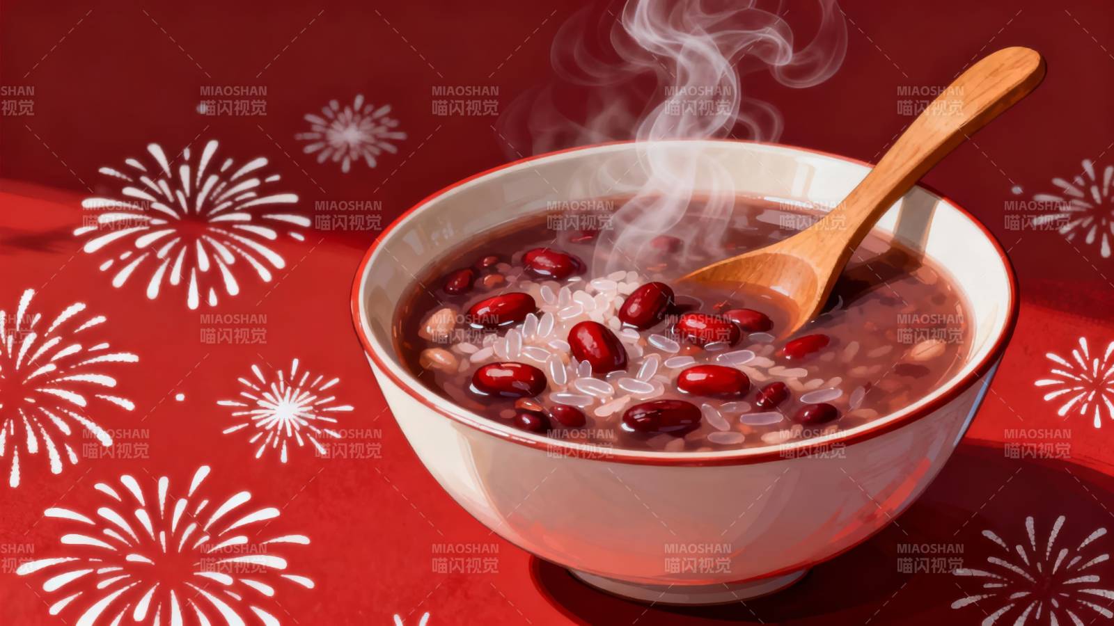 热腾腾的红豆粥图片