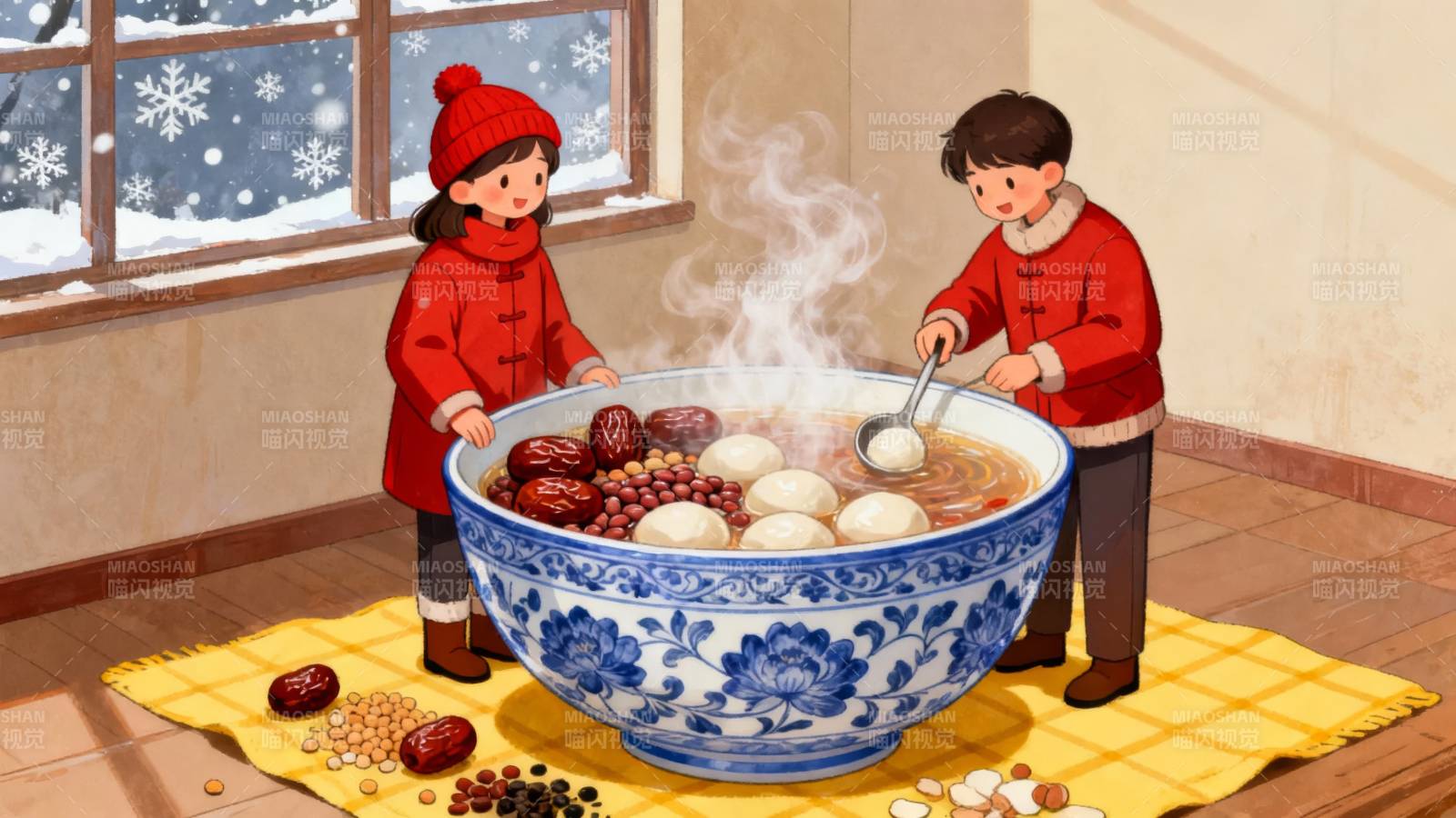 冬日煮汤圆图片