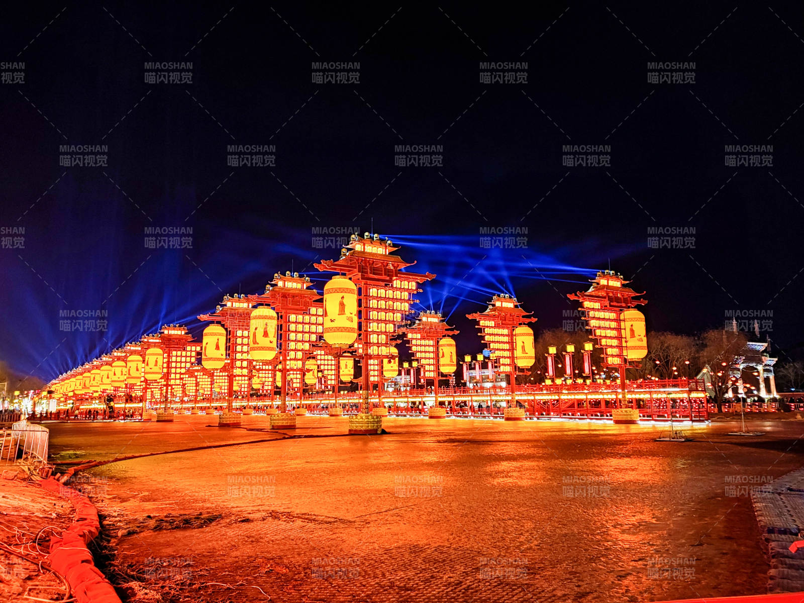 唐山河头老街夜景灯会璀璨夺目图片