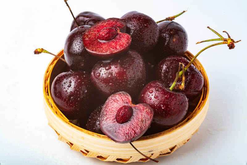 新鲜樱桃特写图片