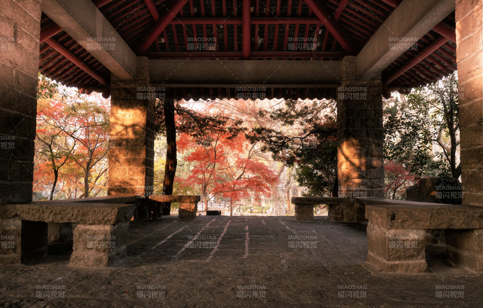 秋色中的古亭图片