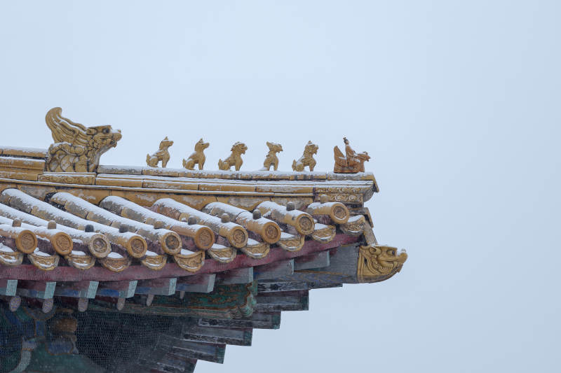 古建筑屋脊兽饰 故宫图片