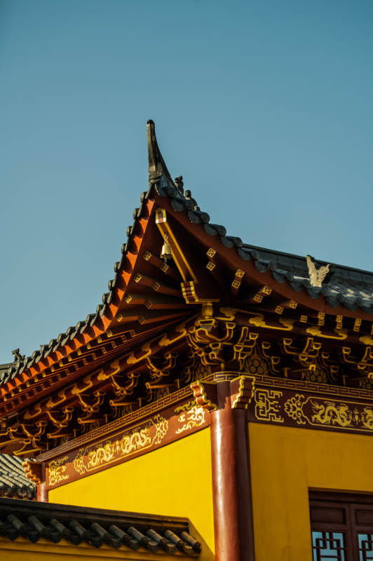 寺庙飞檐翘角图片