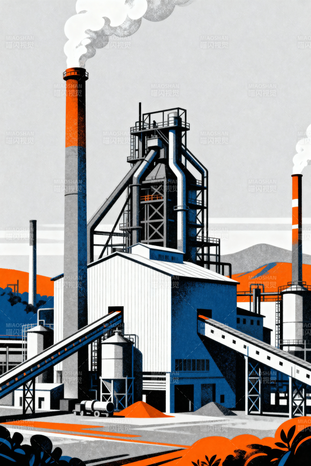 工业厂区景象图片