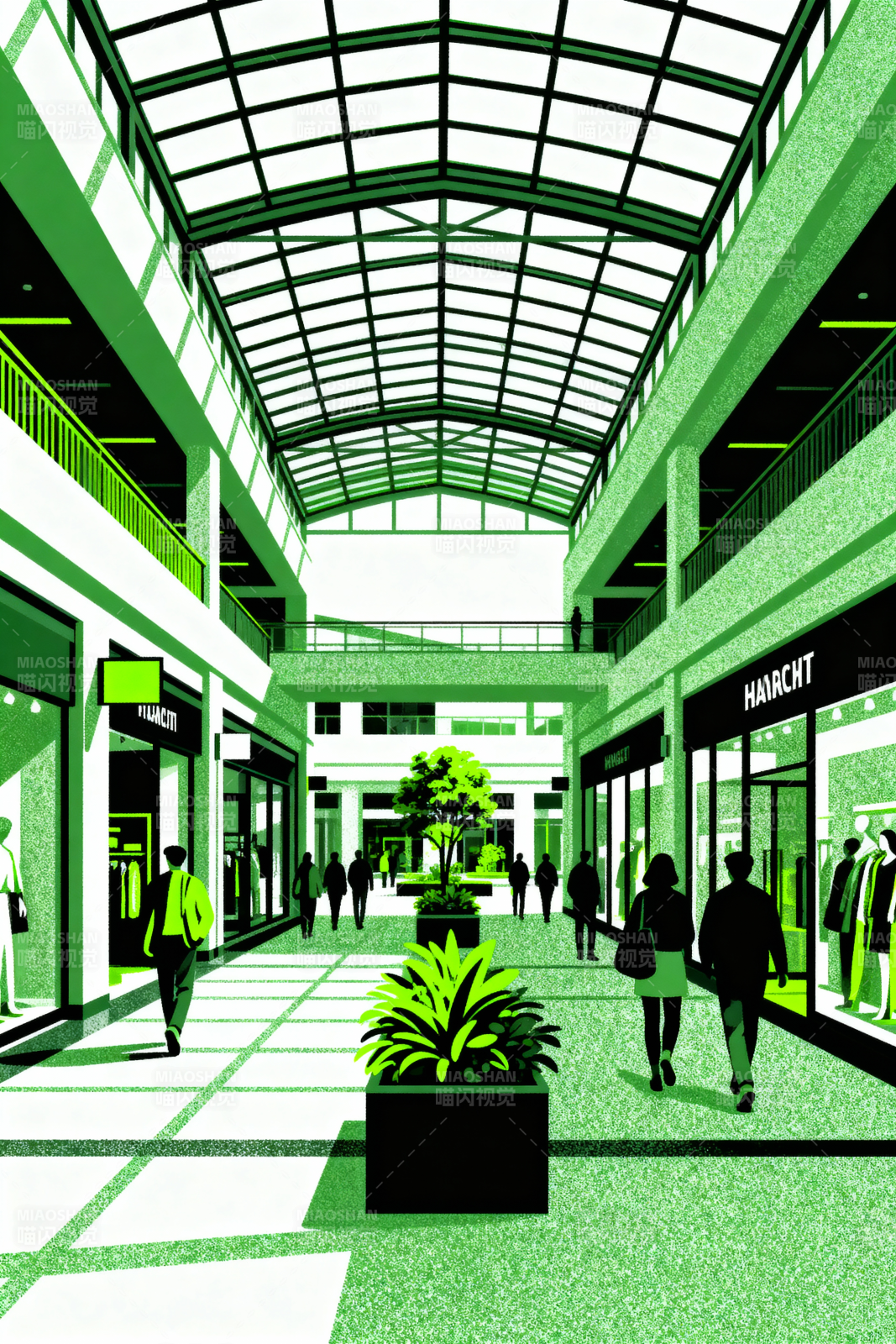 绿色商场新视界图片