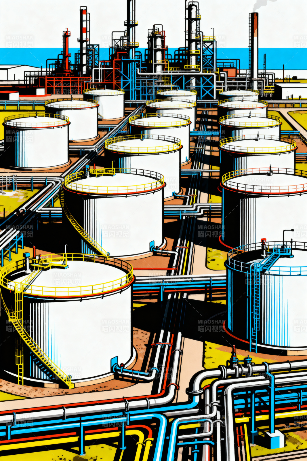 工业储罐区图片