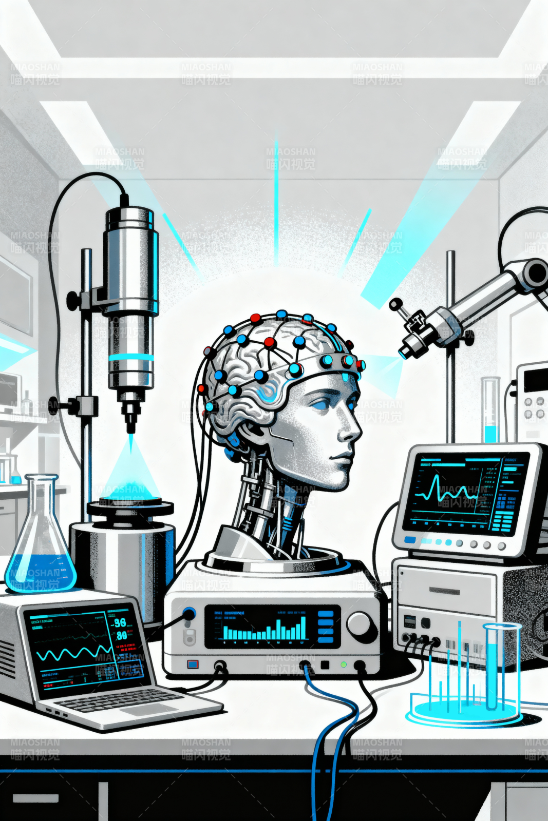 脑机接口研发实验图片