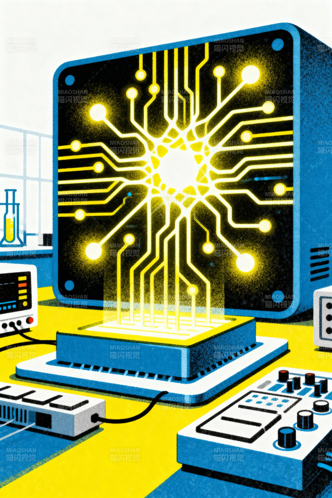 弱电智能芯片概念图图片