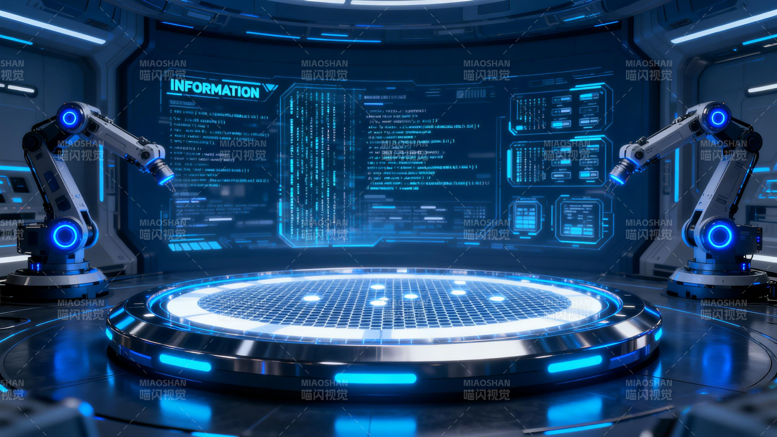 未来科技实验室3D场景图图片