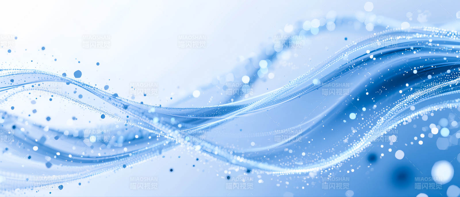 蓝色波浪流动图片