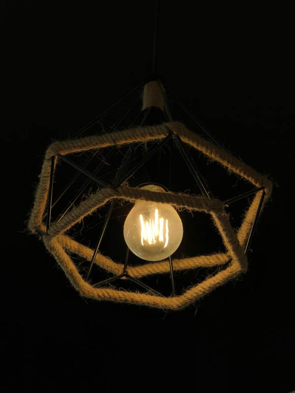 复古绳艺暖光灯图片