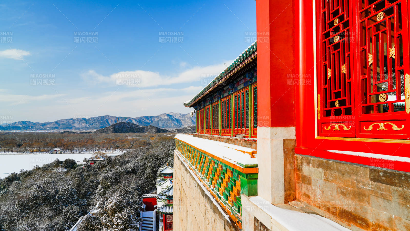 颐和园雪后风光图片