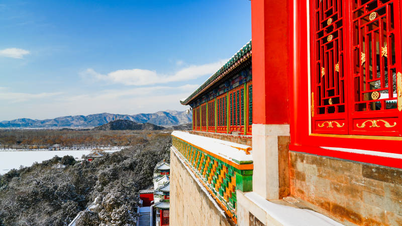 颐和园雪后风光图片