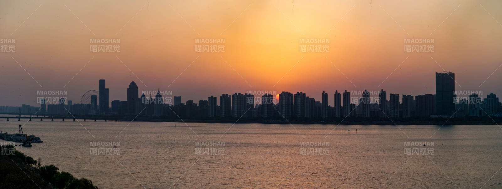 南昌日落剪影图片