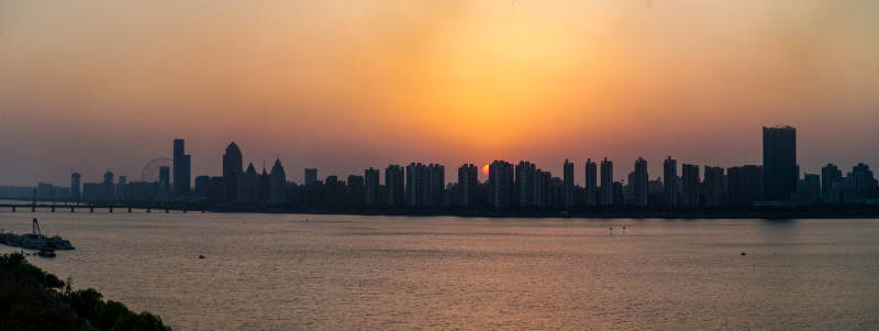 南昌日落剪影图片