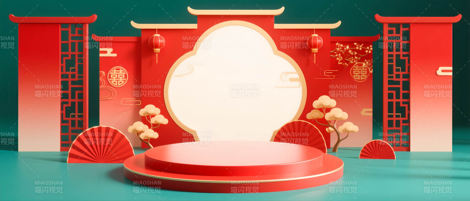 新春喜庆舞台图片