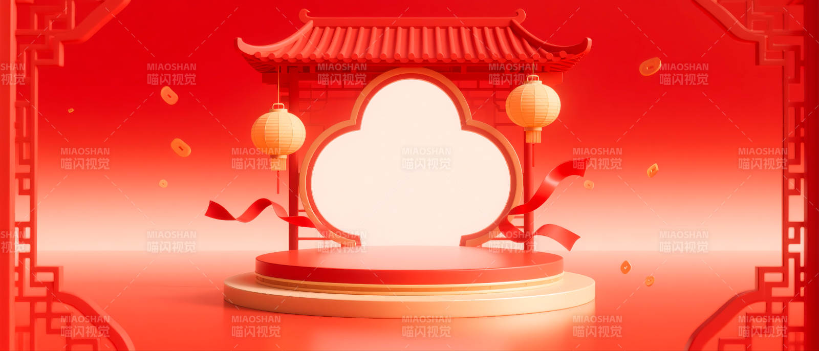 喜庆中式舞台图片