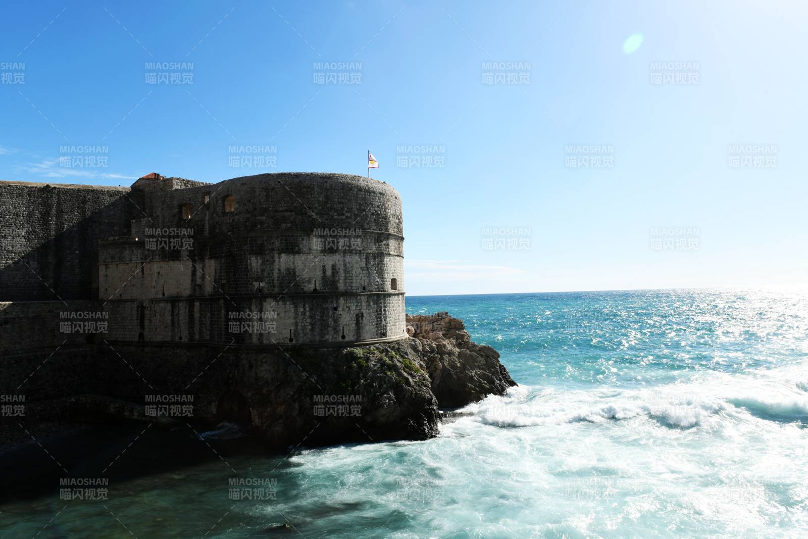 克罗地亚 君临城 海畔古堡图片