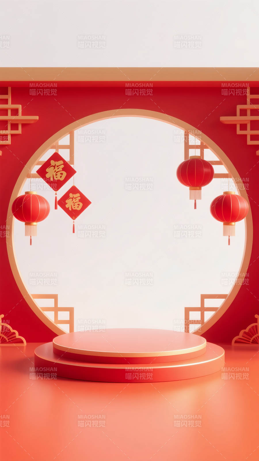 新春福满堂电商场景图图片