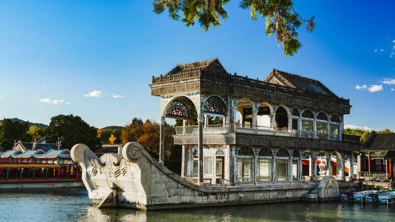 颐和园石舫图片