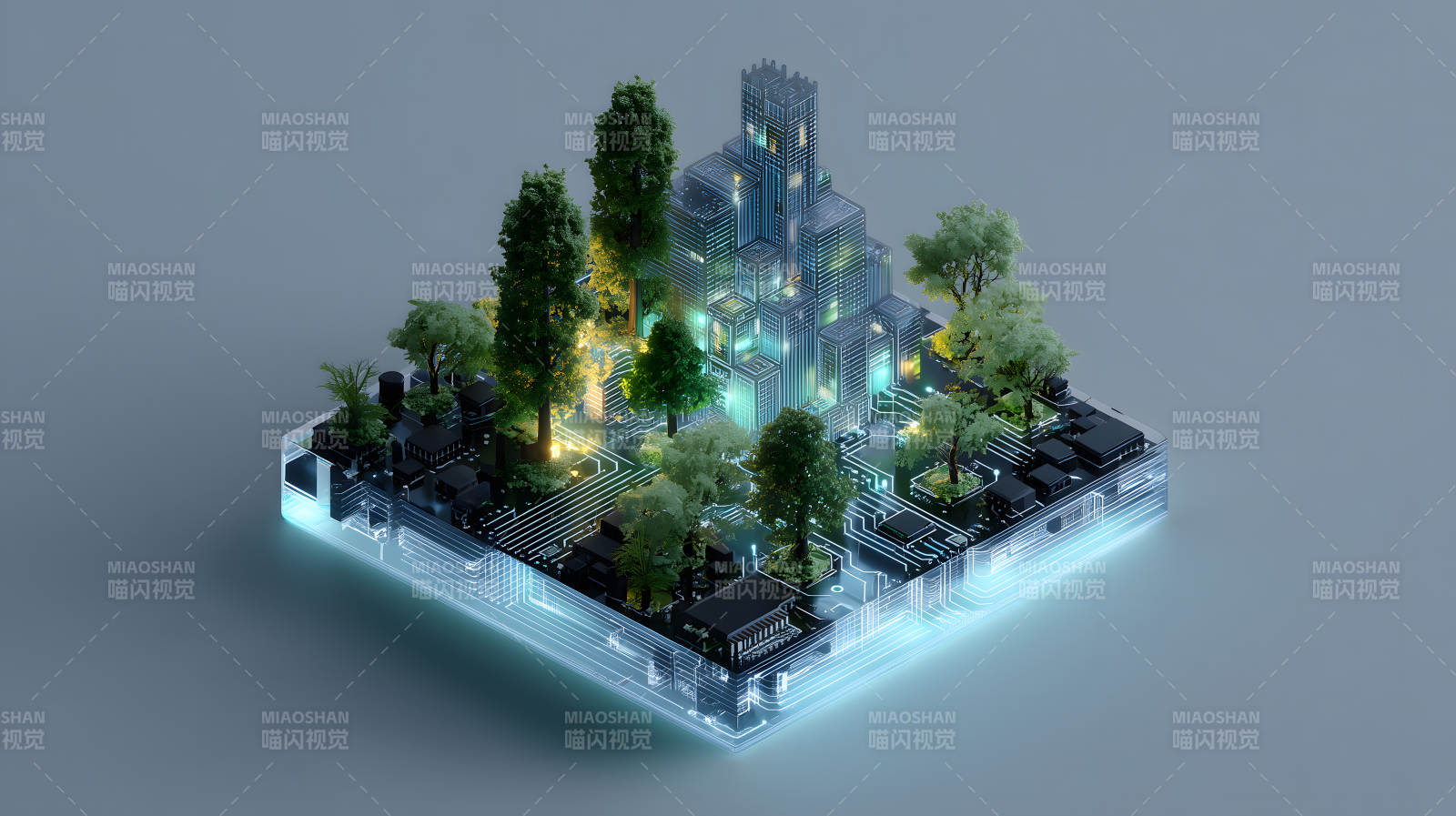 科技与自然的融合图片