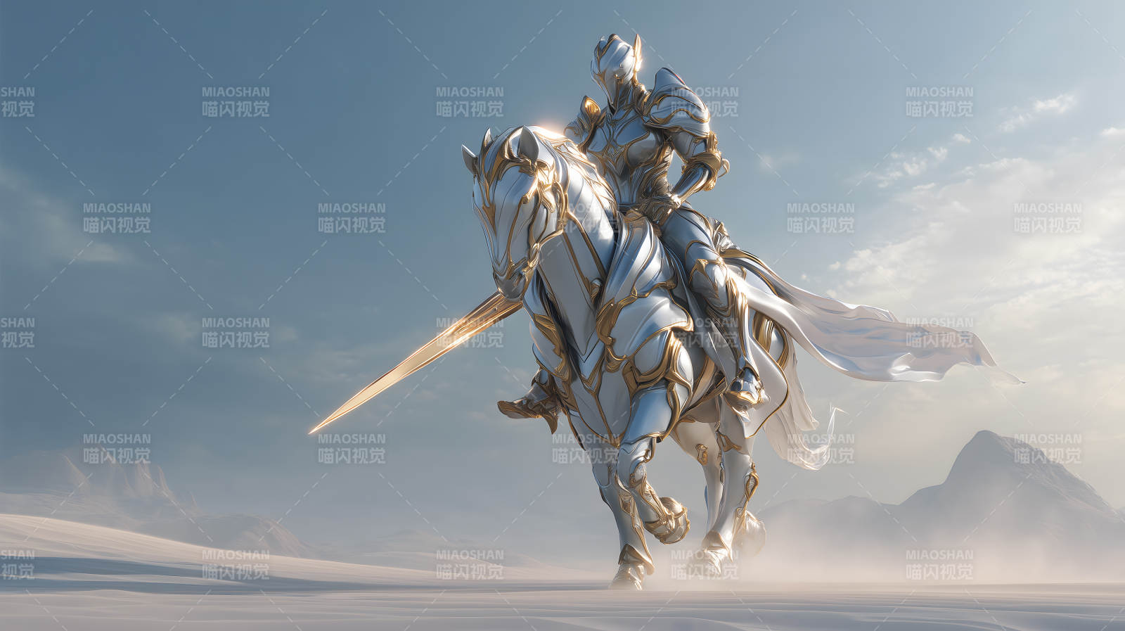 骑士驰骋沙场图片