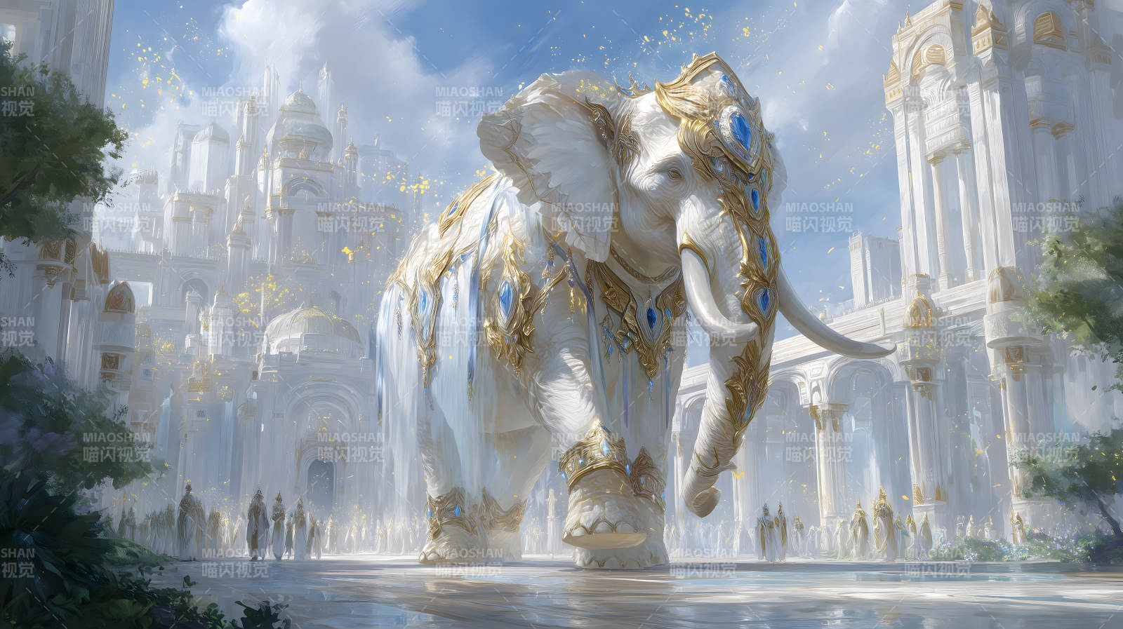 神圣象王出行图片