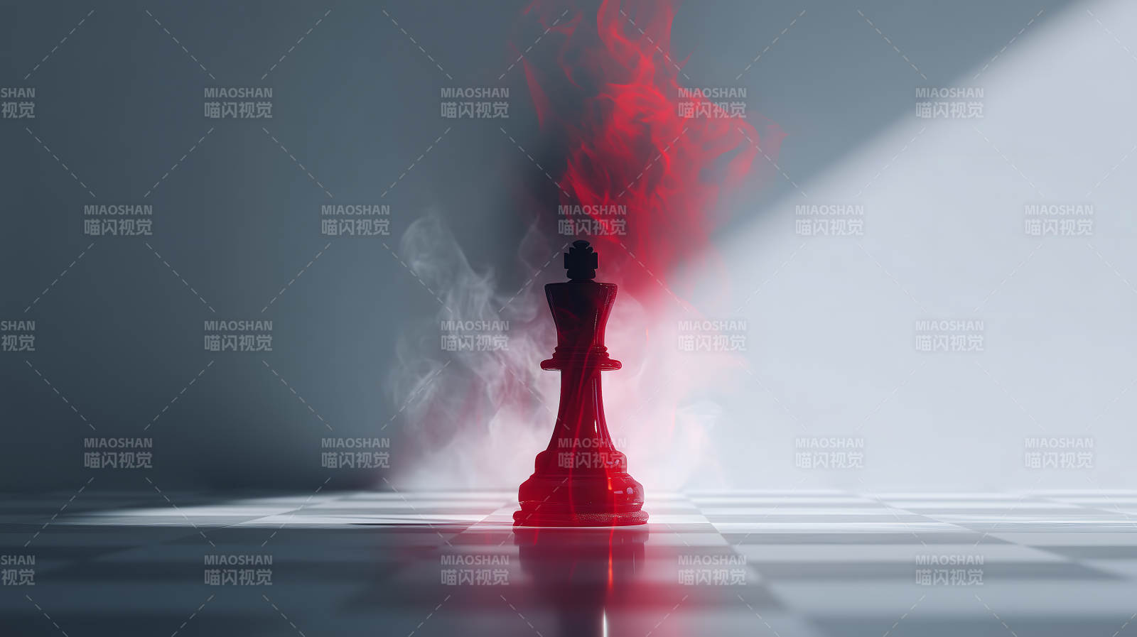 红色的棋子燃烧图片