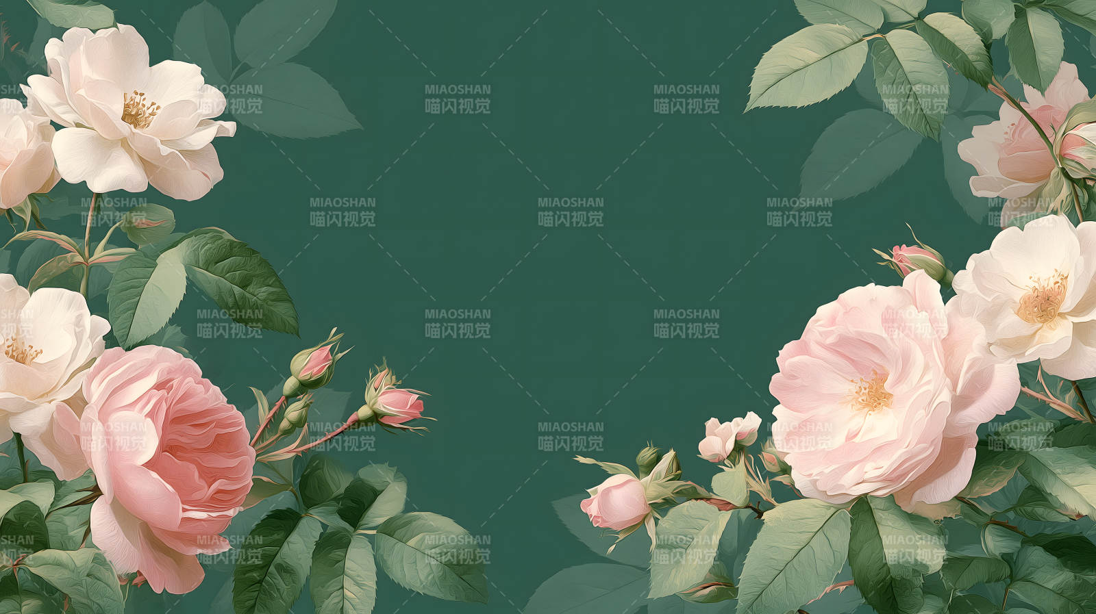 粉色玫瑰花卉背景图片