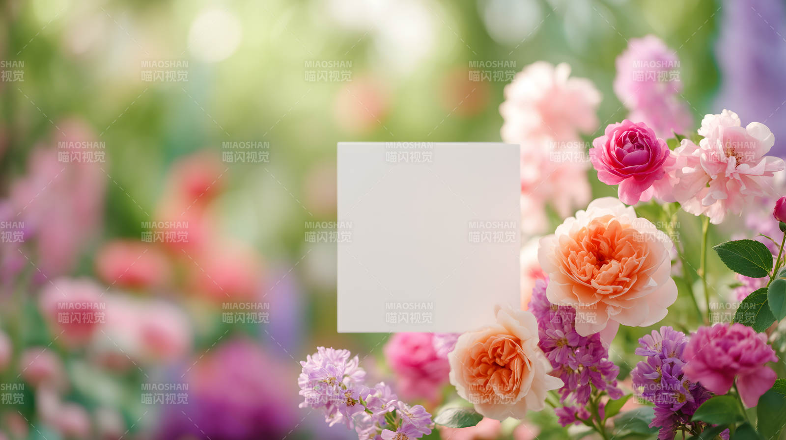 花团锦簇纸片清新图片