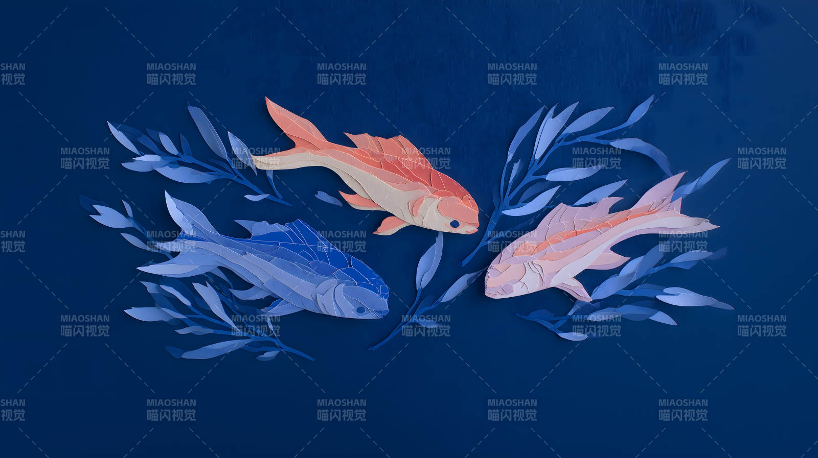 鱼儿水中游动的景象图片