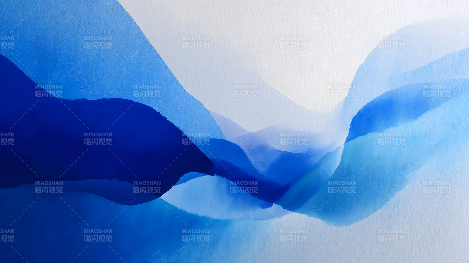 蓝色水墨晕染抽象图片