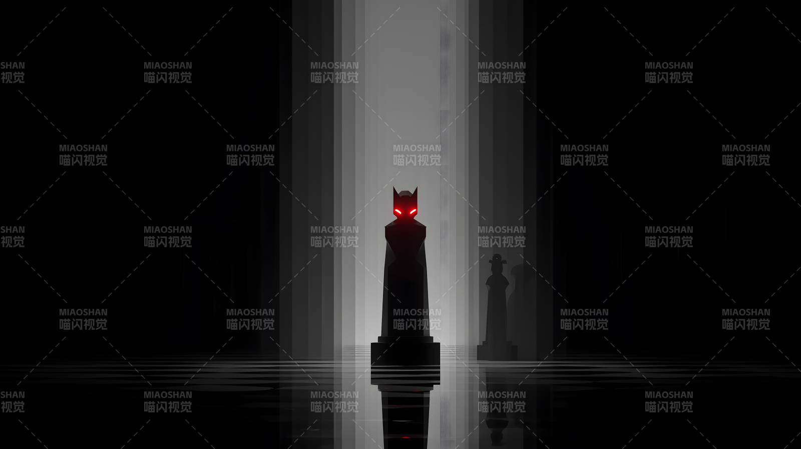 蝙蝠侠之夜低多边形设计图片