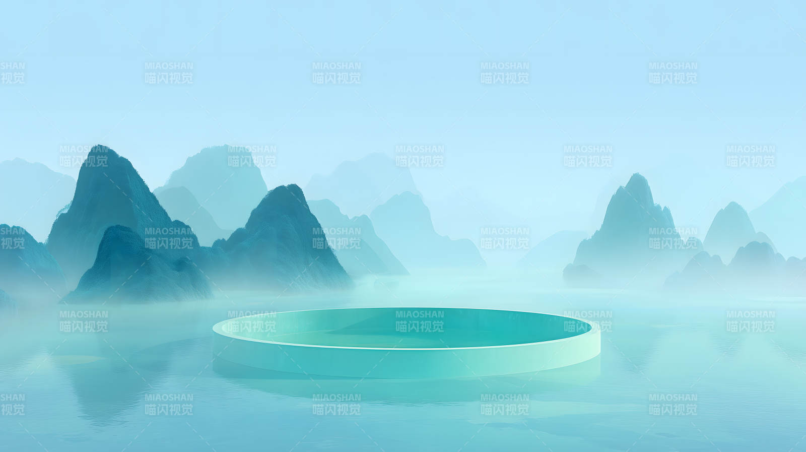 山水之间环形平台图片