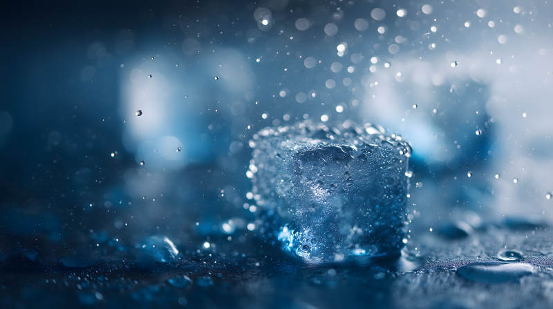 冰块特写晶莹剔透图片