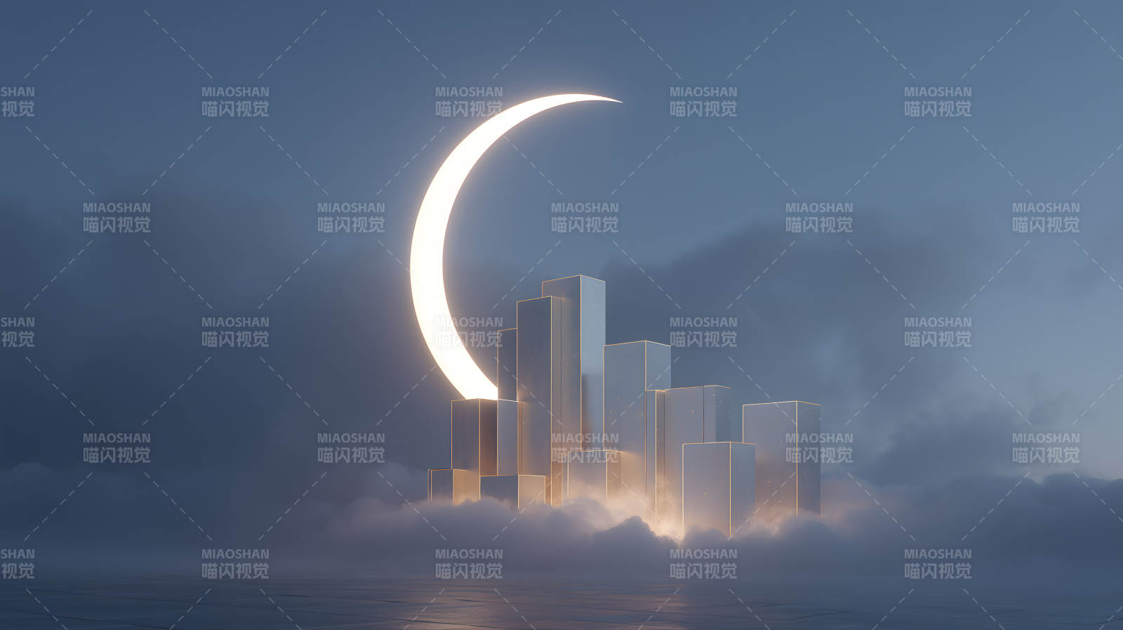 月光城市梦幻图片