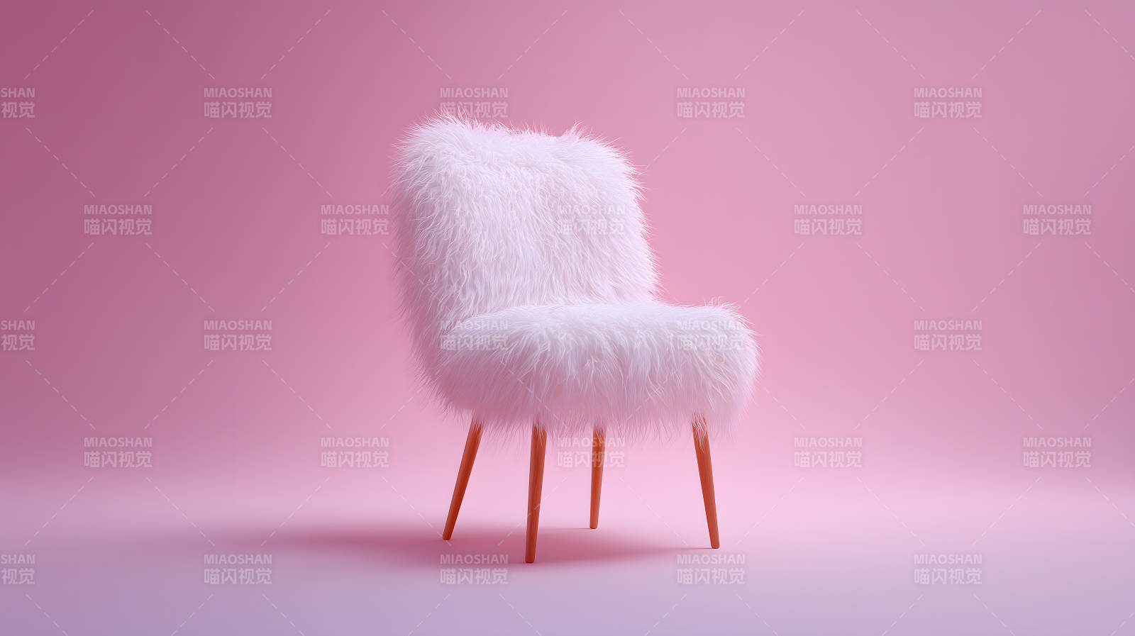 毛茸茸的白色椅子图片