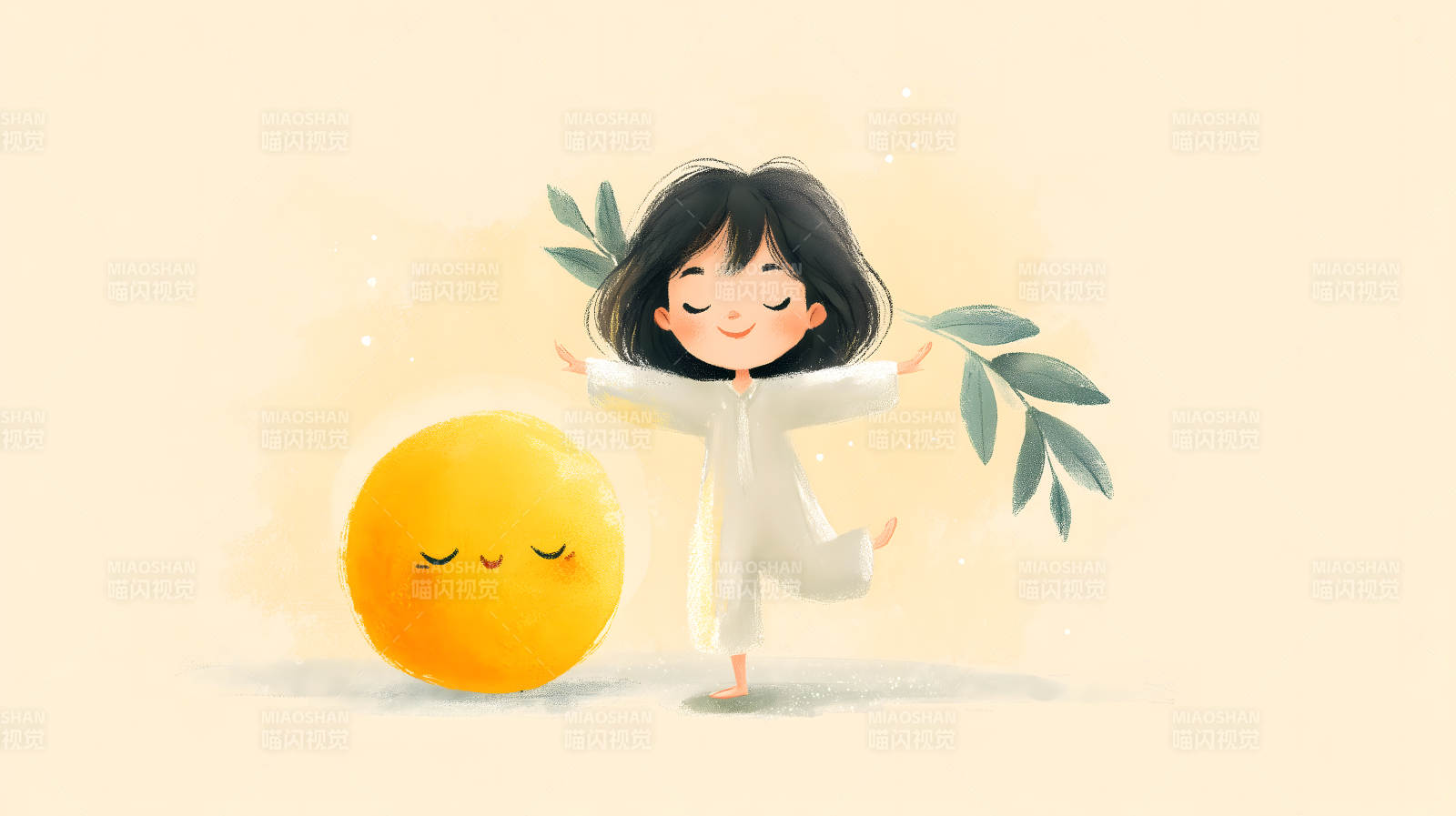 女孩拥抱阳光图片