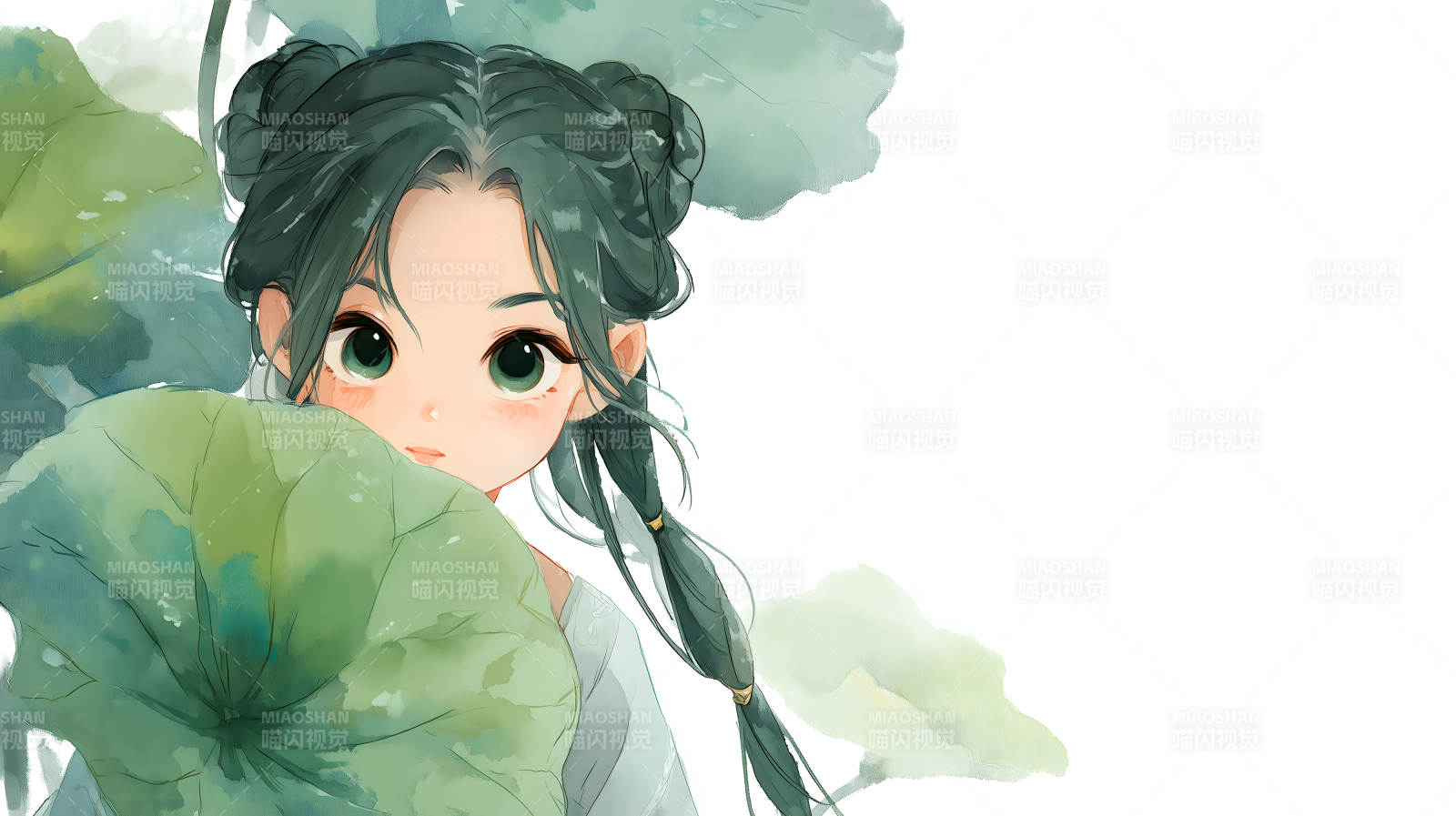 少女莲叶清雅图片