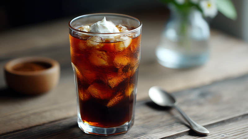 冰咖啡加奶油图片