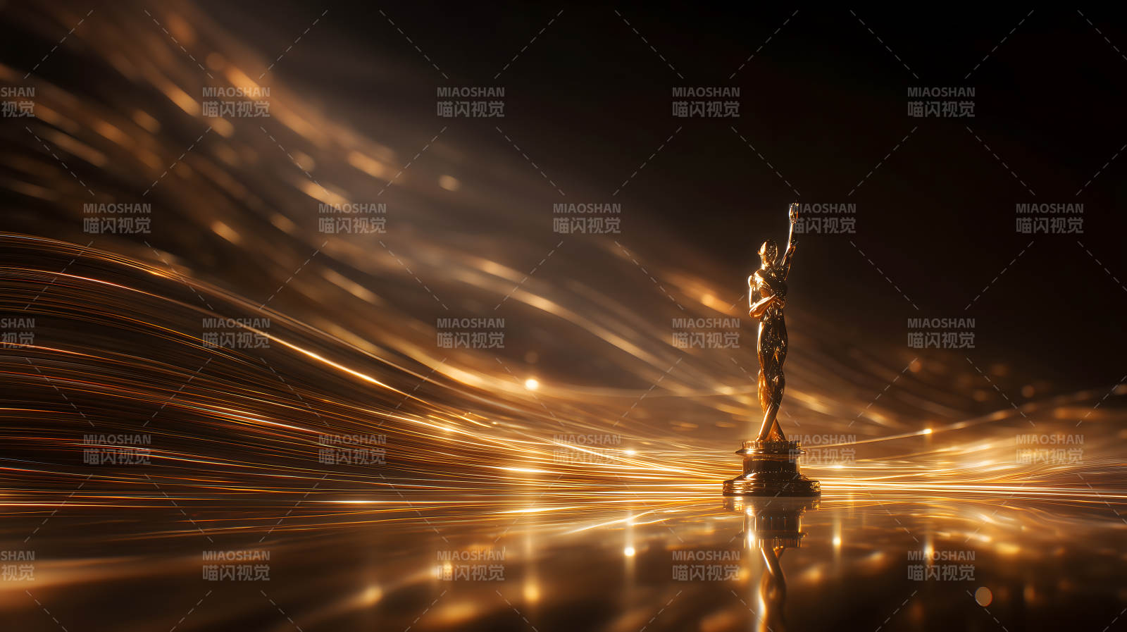 奥斯卡奖杯夺目耀眼图片