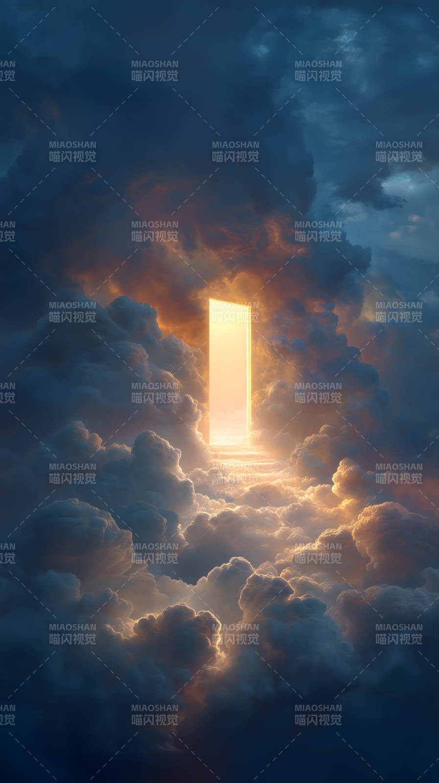 天堂之门云雾缭绕图片