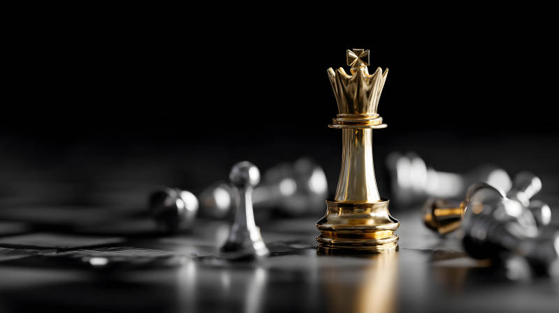 金色国王统治棋盘图片