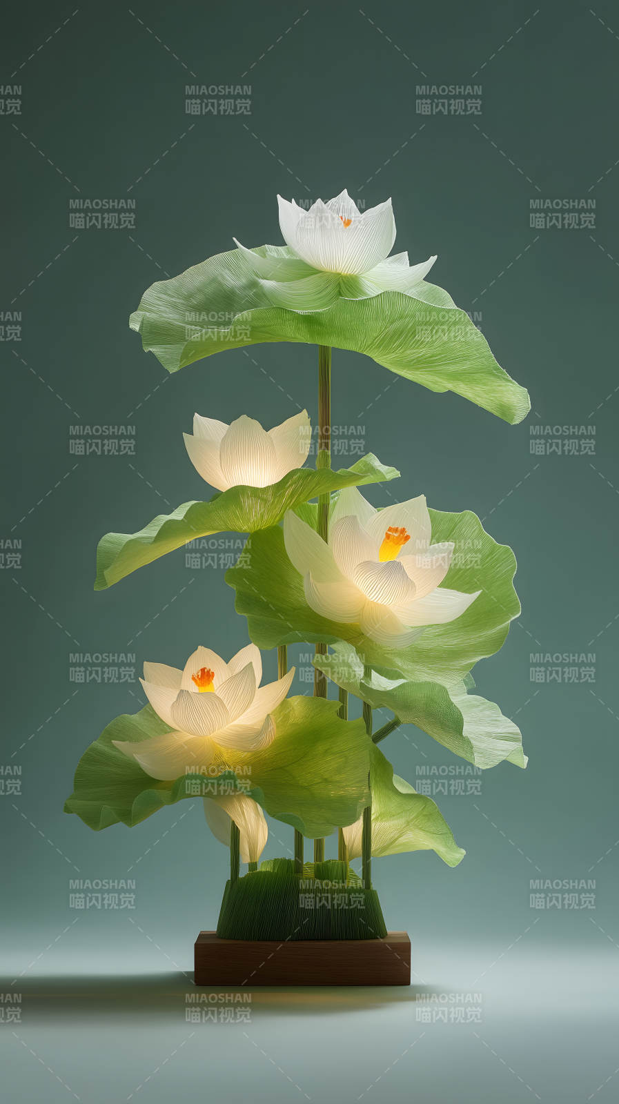 莲花灯饰艺术品图片