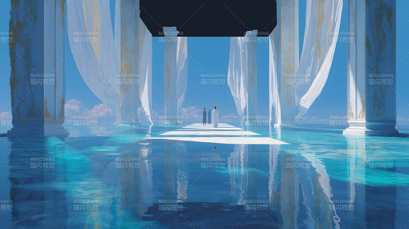 水殿堂神圣光辉图片