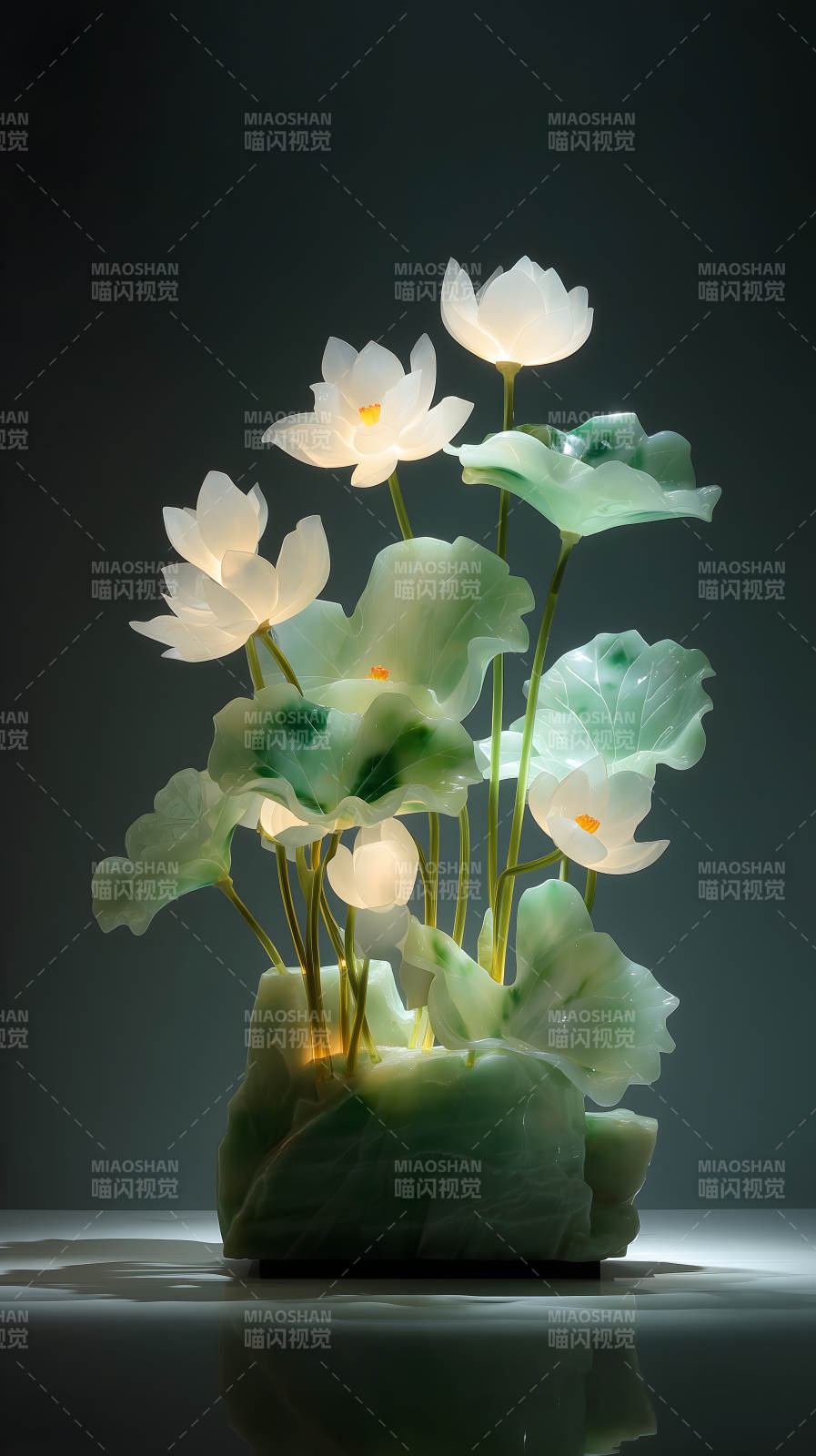 莲花灯饰艺术品图片