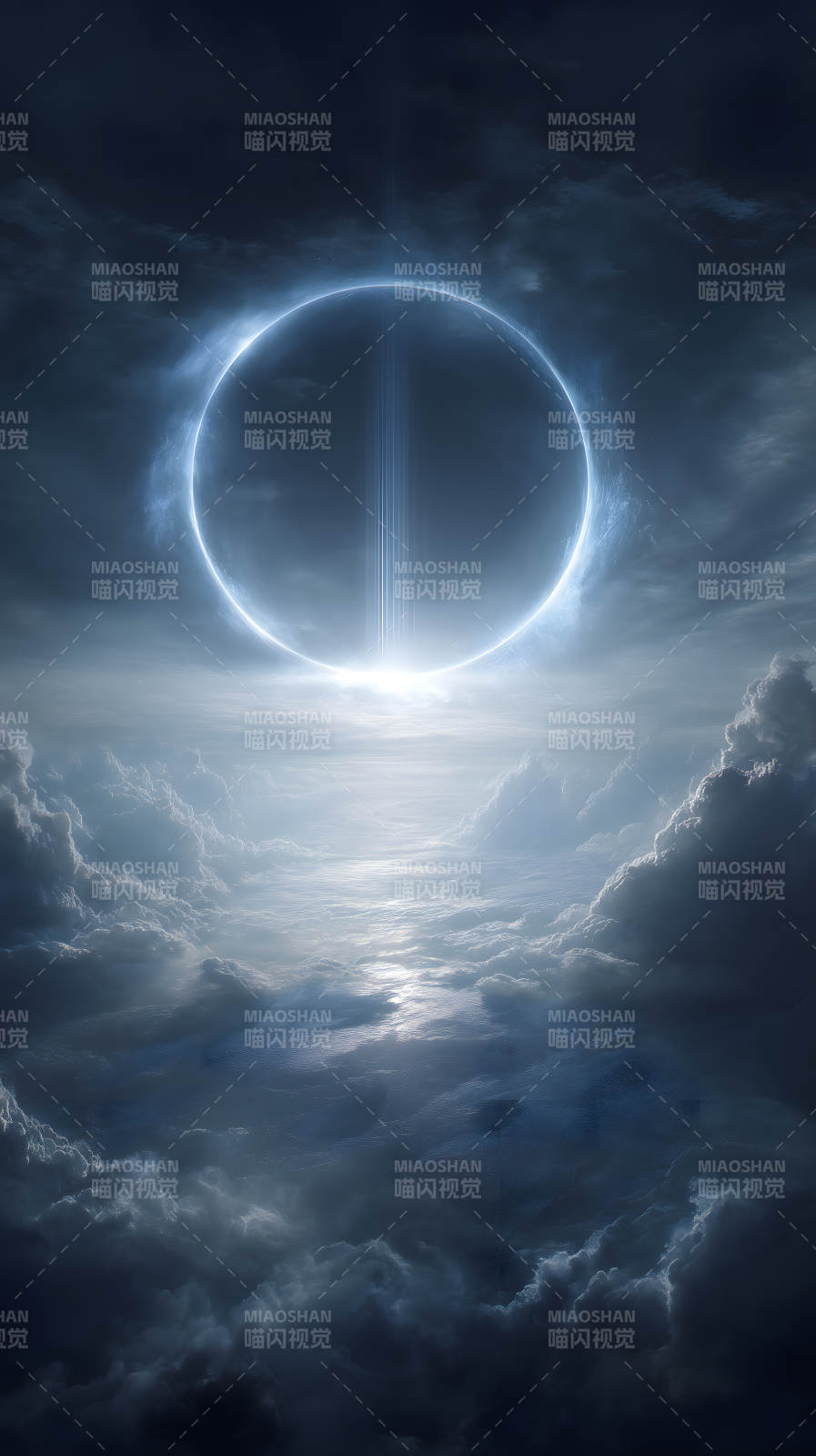 光环云海奇景图片