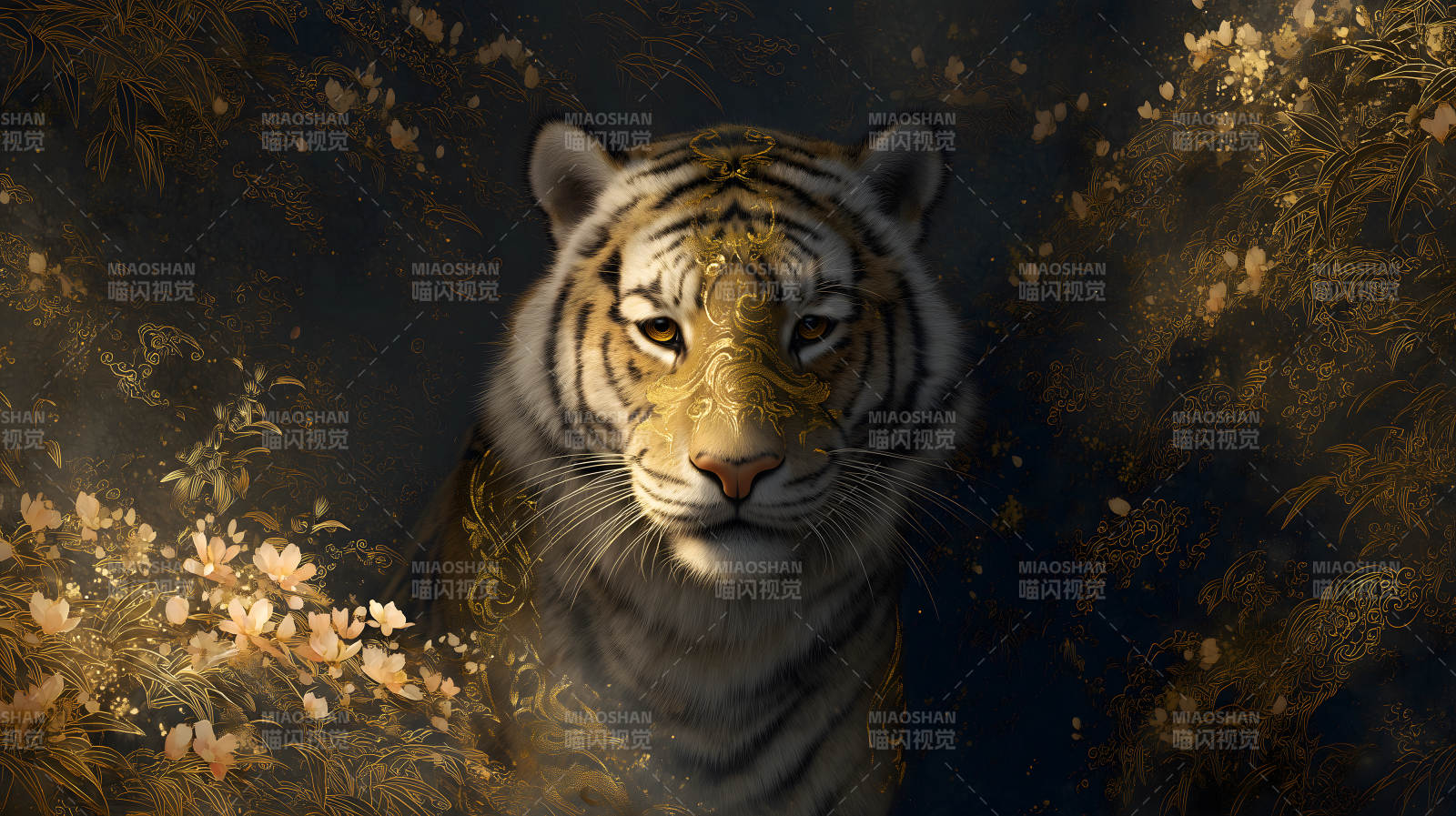 金饰老虎祥瑞之气图片