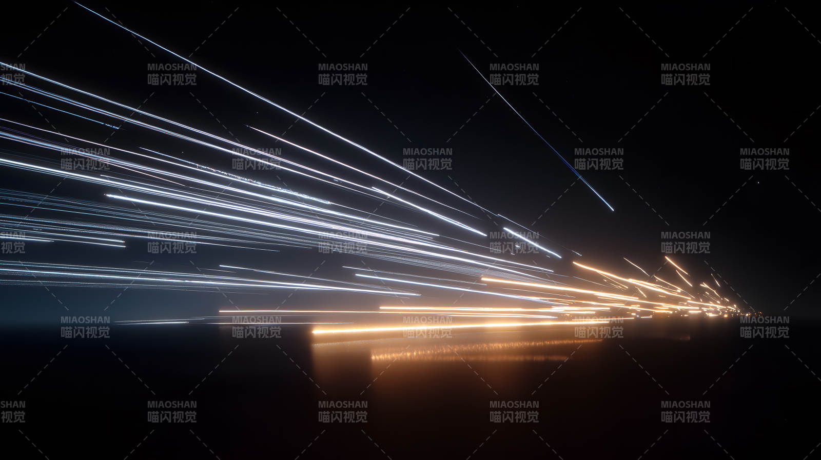 夜空流光溢彩景象图片