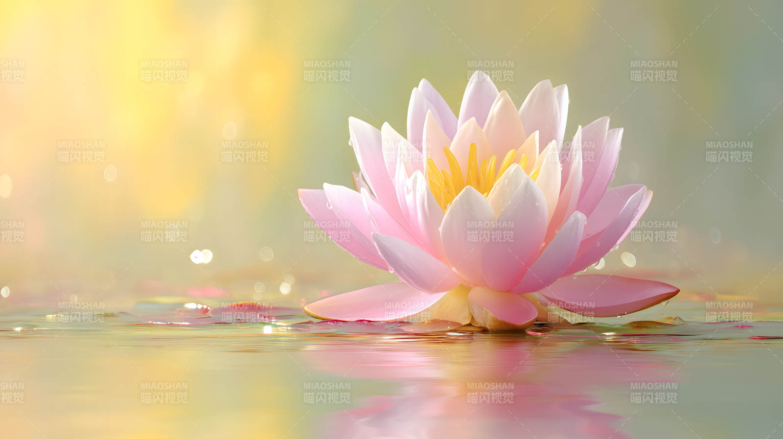 粉色莲花盛开图片